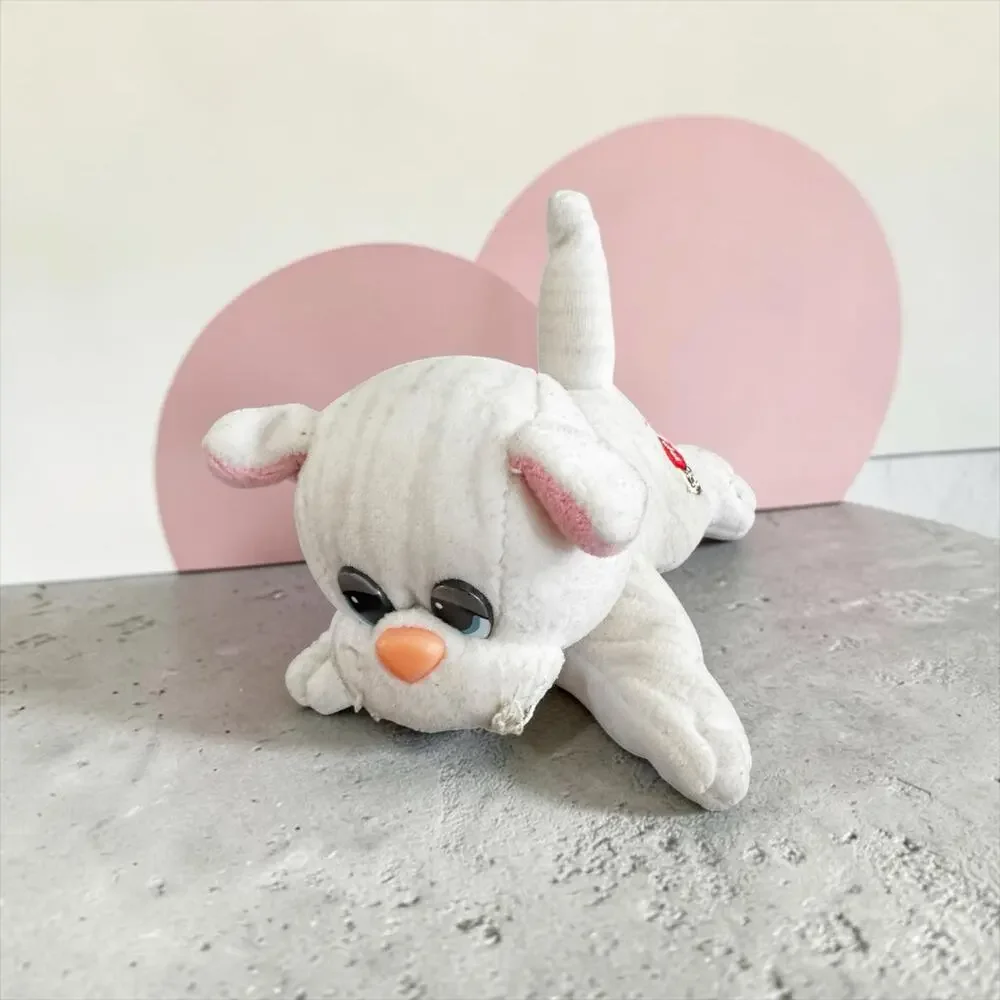 Vintage Precious Moments Plush White Cat | 8” Stuffed Animal | Applause 1987